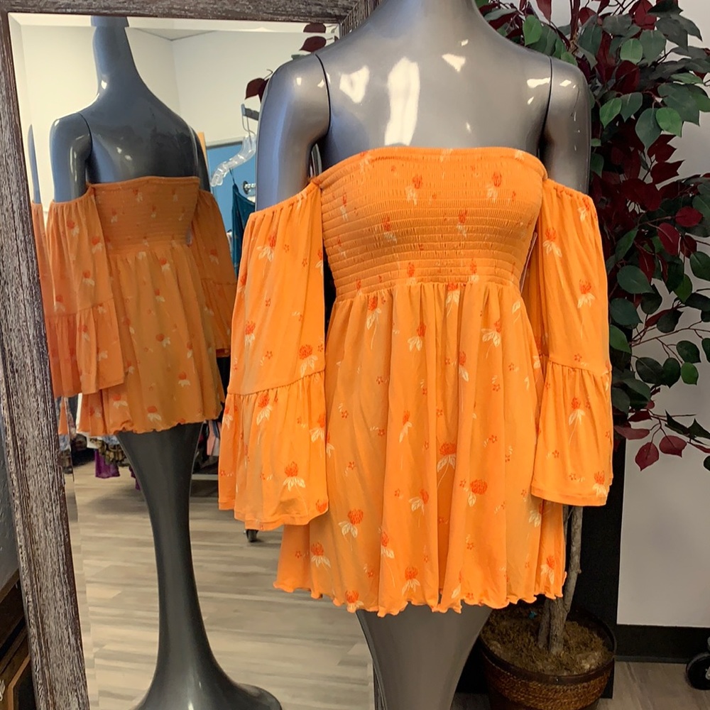 NWT FREE PEOPLE OFF SHOULDER BLOUSE TOP
